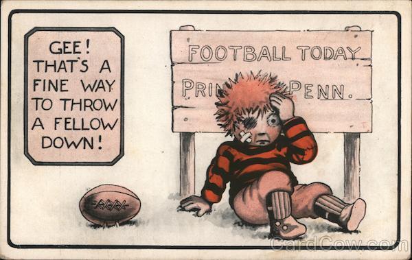 Gee! That's A Fine Way To Throw A Fellow Down! Football