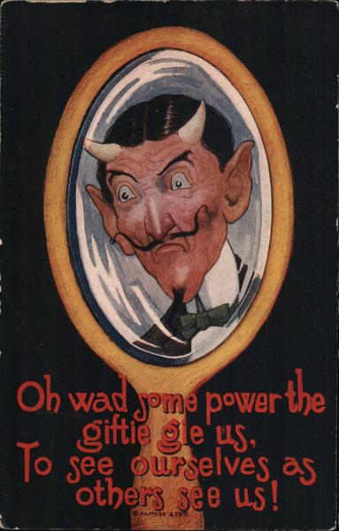 Devil In Mirror With Horns Oh wad some power the Devils