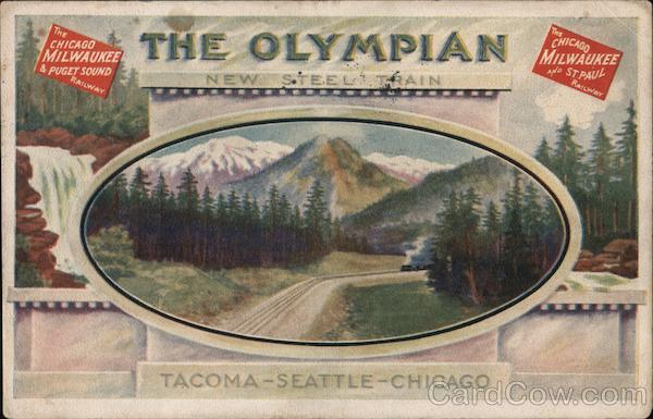 The Olympian - Tacoma-Seattle-Chicago Railway Railroad (Scenic)