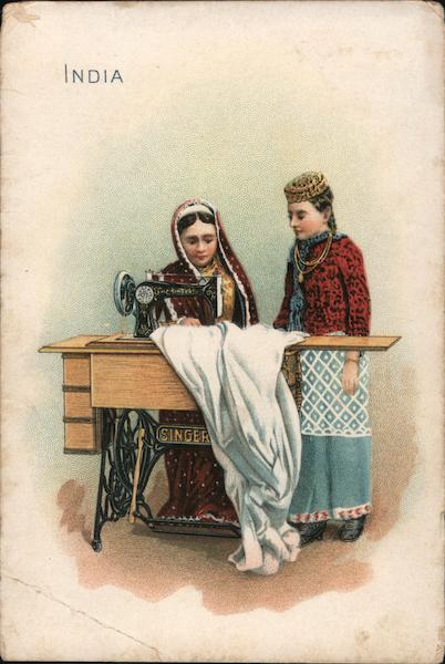 Indian Women Sewing Advertising