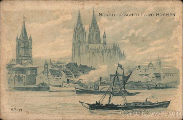 Norddeutscher Lloyd Bremen View of Koln Boats, Ships
