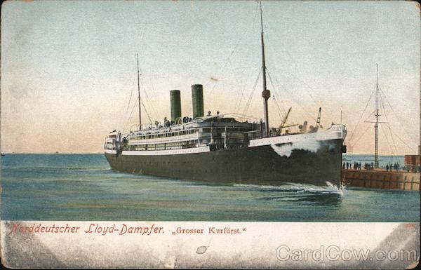 Norddeutscher Lloyd Dampfer - Ship on the water Boats, Ships