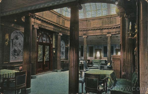 Interior of Ship, Schnelld. Kronprinzessin Cecilie Nordd. Lloyd Bremen, Rauchsalon I. Klasse