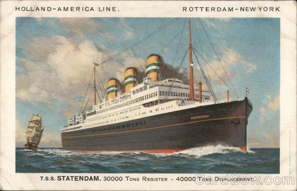 Holland-America Line - Ship on water Boats, Ships