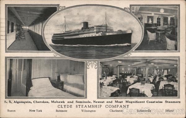 Clyde Steamship Company interior views Steamers