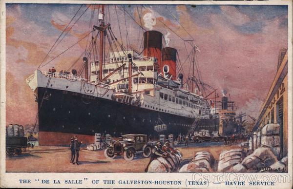 Painting of Ocean Liner De La Salle Steamers