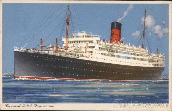 Cunard RMS Franconia Kenneth Shoesmith Boats, Ships