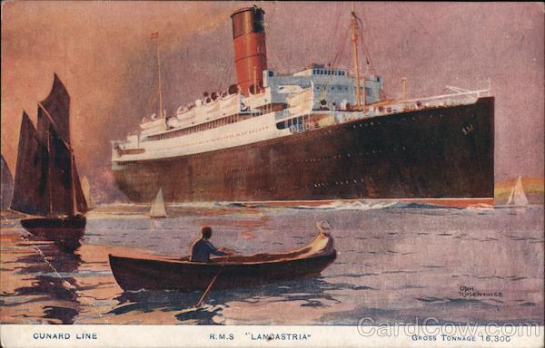 Cunard Line - R.M.S. Lancastria - Gross Tonnage 16,300