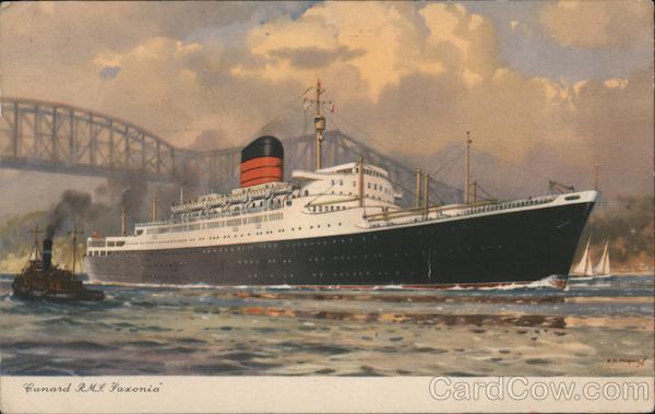 Bridge Ship Cunard R.M.S. Taxonia Boats, Ships