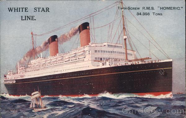 White Star Line: Triple-Screw R.M.S. Homeric 34,356 Tons