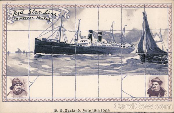 Red Star Line, SS Zeeland, July 15th 1906