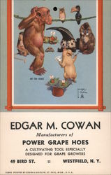 "On the Fence" - Animals Judge a Grape Contest Postcard