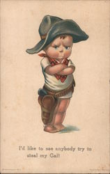 Cowboy Baby Children Charles Twelvetrees Postcard Postcard Postcard