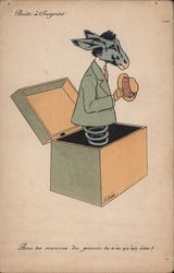 Donkey Pop Up Toy Postcard