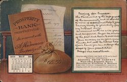 Augusta Thrift Bank - May 1910 Calendar Postcard