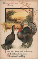 Thanksgiving Joys Turkeys Postcard Postcard Postcard