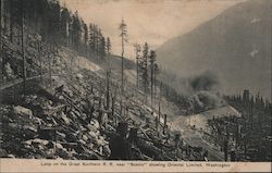 Loop on the Great Northern Railroad near Scenic Postcard