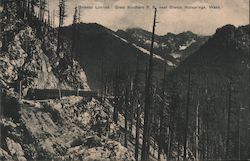 Oriental Limited, Great Northern Railroad Near Scenic Hotsprings, Washington Postcard