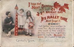 I Hope That Next Sunday Will Be A Bright Day. Why? It's Rally Day Postcard Postcard Postcard