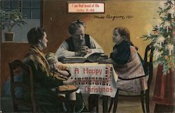 A Happy Christmas - Family reading bible - "I am that bread of life. John 6:48" Postcard