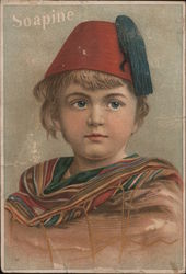 Soapine - Blond Boy in Fez Trade Card
