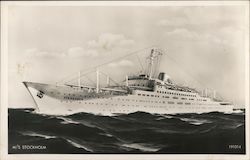 M/S Stockholm - Ship on water Postcard