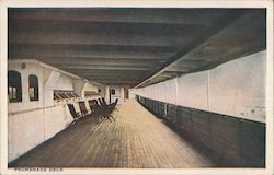 Promenade Deck On Board United Fruit Company's SS Sixaola Postcard