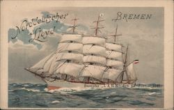 "Lahn" - Norddeutscher Lloyd Bremen, January 23, 1901 Postcard