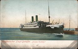 Norddeutscher Lloyd Dampfer - Ship on the water Postcard