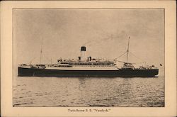 Twin-Screw S.S. "Vandyck" - large ship is pictured. Postcard