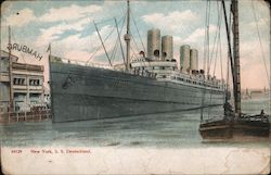 New York, SS Deutchland Postcard