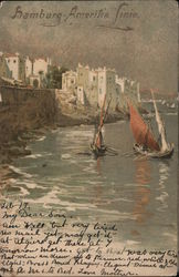 Ocean side/Sailboats/Europe Postcard
