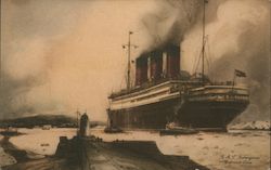 R.M.S. Berengaria - Cunard Line Postcard