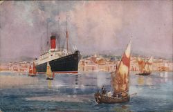 Dunarder "Ivernia" at Fiume Postcard
