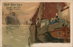 Red-Star Line Antwerp - New York, Antwerp - Boston Red Star Line Postcard Postcard Postcard