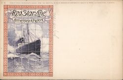Red Star Line Antwerpen New York Postcard