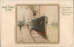 Red Star Line - Antwerpen-New York, Antwerpen-Boston Postcard