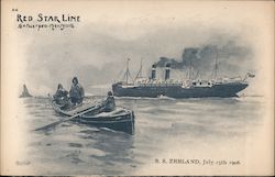 Red Star Line Antwerpen-New York. S.S. Zeeland, July 15th Postcard