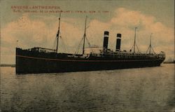 Anverb-Antwerpen, S.S. "Zeeland", Red Star Line Postcard