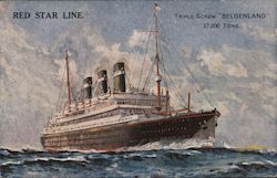 Red Star Line: Triple Screw "Belgenland" Postcard