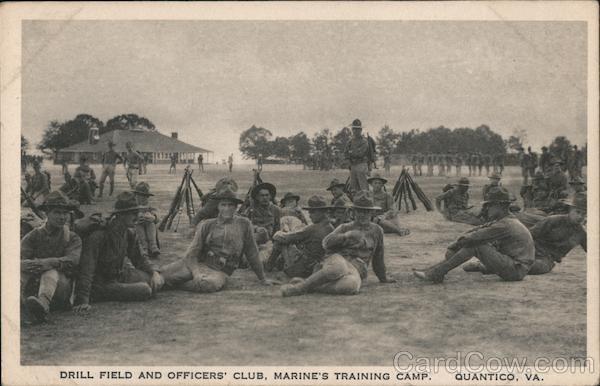 Drill Field and Officers' Club, Marine's Training Camp Quantico Virginia