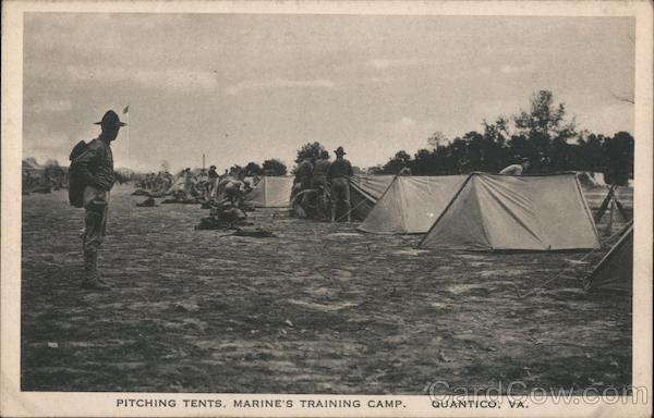 Pitching Tents, Marine's Training Camp Quantico Virginia