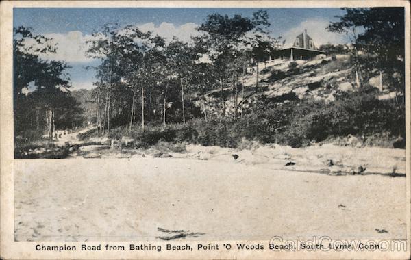 Champion Road From Bathing Beach, Point 'O Woods Beach South Lyme Connecticut