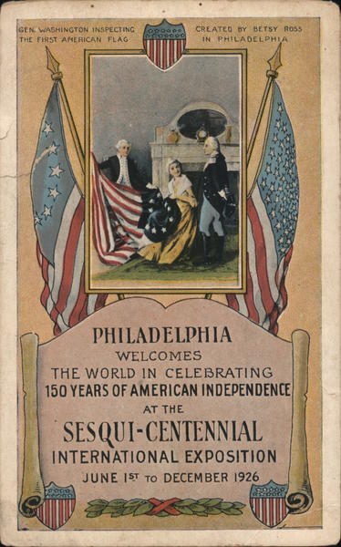 Gen. Washington Inspecting the First American Flag Philadelphia Pennsylvania