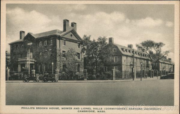 Phillips Brooks House, Mower and Lionel Halls (Dormitories) Harvard University Cambridge Massachusetts