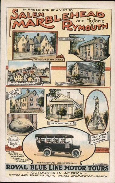 Royal Blue Line Motor Tours Boston Massachusetts Z-A-Hendrick