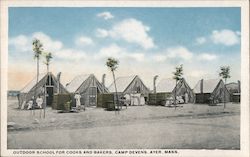 Outdoor School for Cooks and Bakers, Camp Devens Postcard