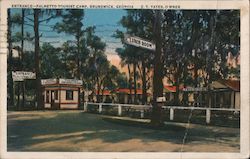 Entrance - Palmetto Tourist Camp Brunswick, GA Postcard Postcard Postcard