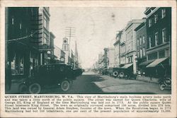 Queen Street Martinsburg, WV Postcard Postcard Postcard