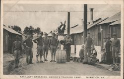 Artillery Barracks, Marine's Training Camp Postcard